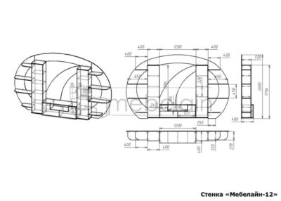 размеры стенки Мебелайн-12