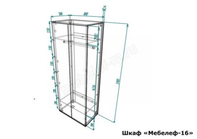 шкаф Мебелеф 16 размеры