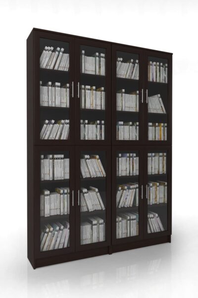 Книжный шкаф Библиотека Мебелайн 12 Белый фон