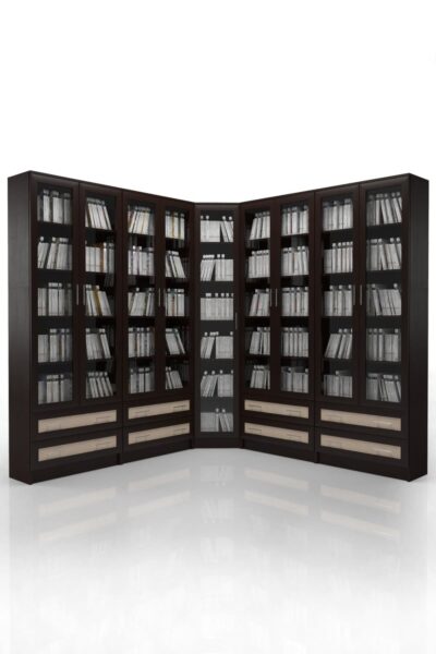 Книжный шкаф Библиотека Мебелайн 41 Белый фон
